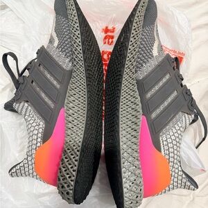 Adidas Gray Sneakers with orange & pink Highlights-Ultra 4D